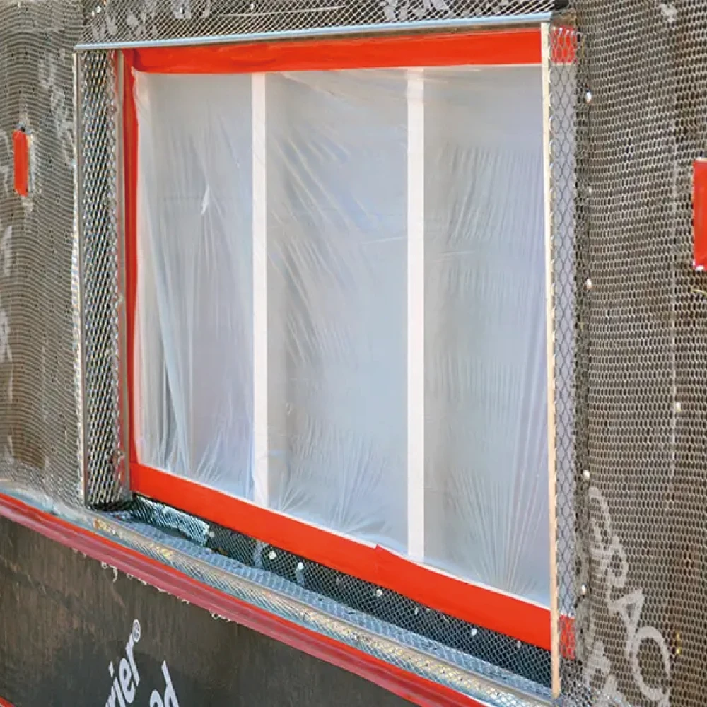 2 .PE Tape for Masking during Stucco Process.webp